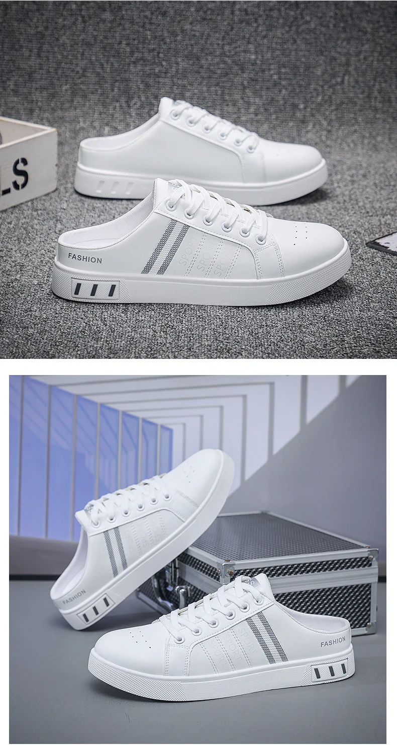 2026Summer Men's Casual Slippers Comfortable High-Quality Fashion Flat Sneakers Brand New Half Slippers for Men