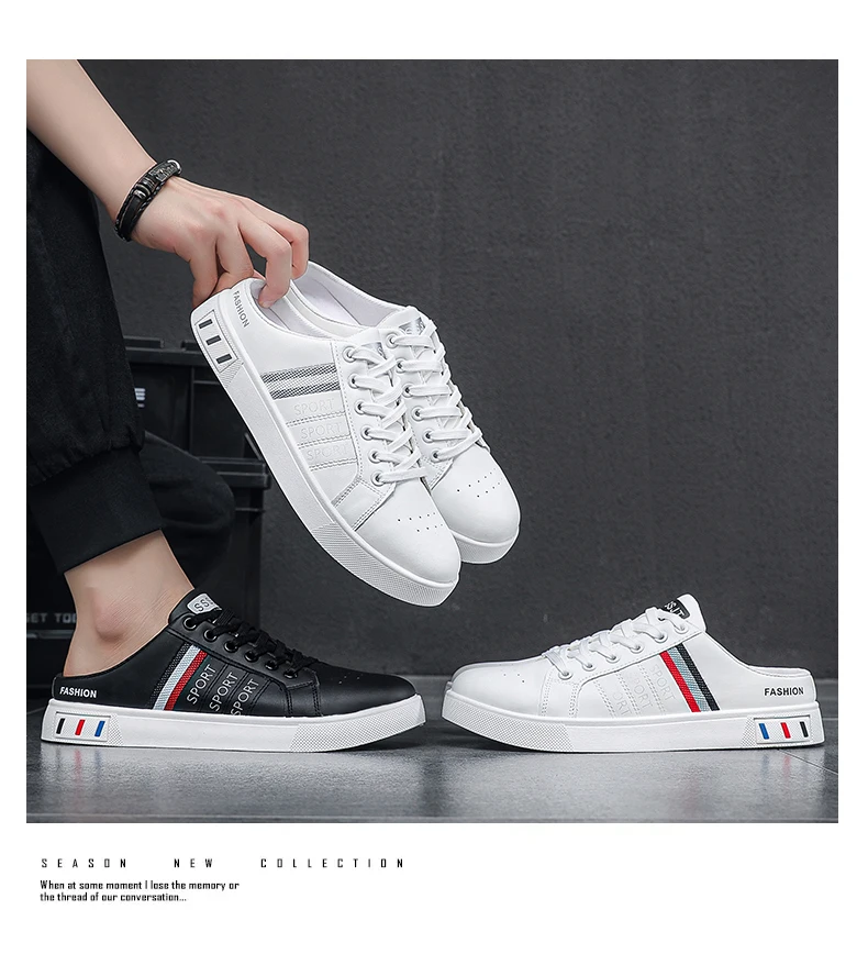 2026Summer Men's Casual Slippers Comfortable High-Quality Fashion Flat Sneakers Brand New Half Slippers for Men