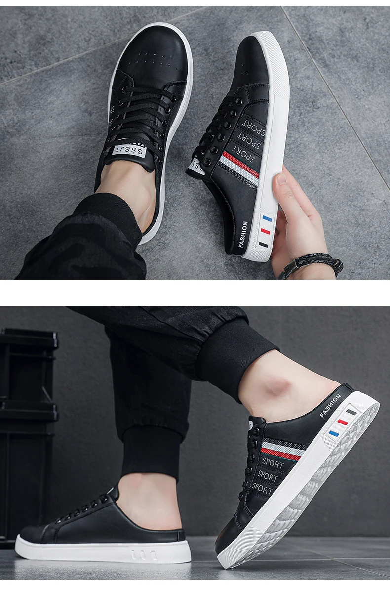 2026Summer Men's Casual Slippers Comfortable High-Quality Fashion Flat Sneakers Brand New Half Slippers for Men