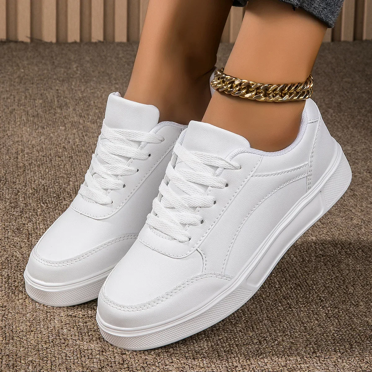 Fashion Women Casual Shoes Breathable Walking Flat Shoes Sneakers White Female Footwear Sports Running Outdoor Walking For women