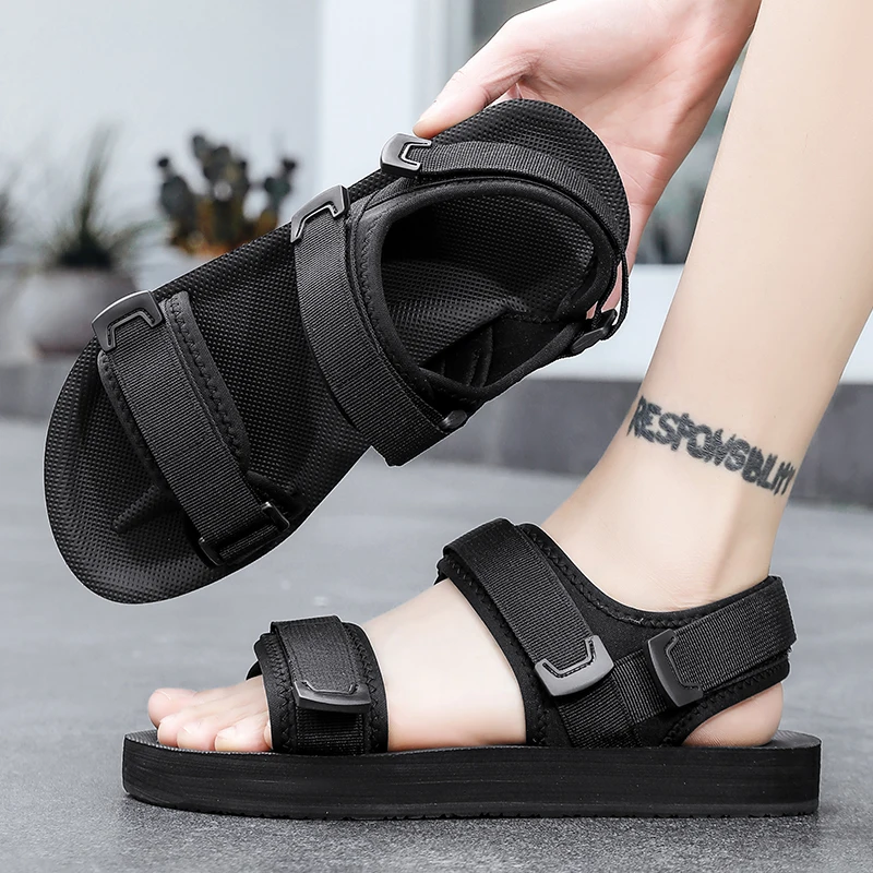Men Sandals Outdoor Wadable Arch Support Yoga Shoes Gladiator Open Toe Summer Beach Slippers Flat Man Big Plus Size 39-50 Shoe