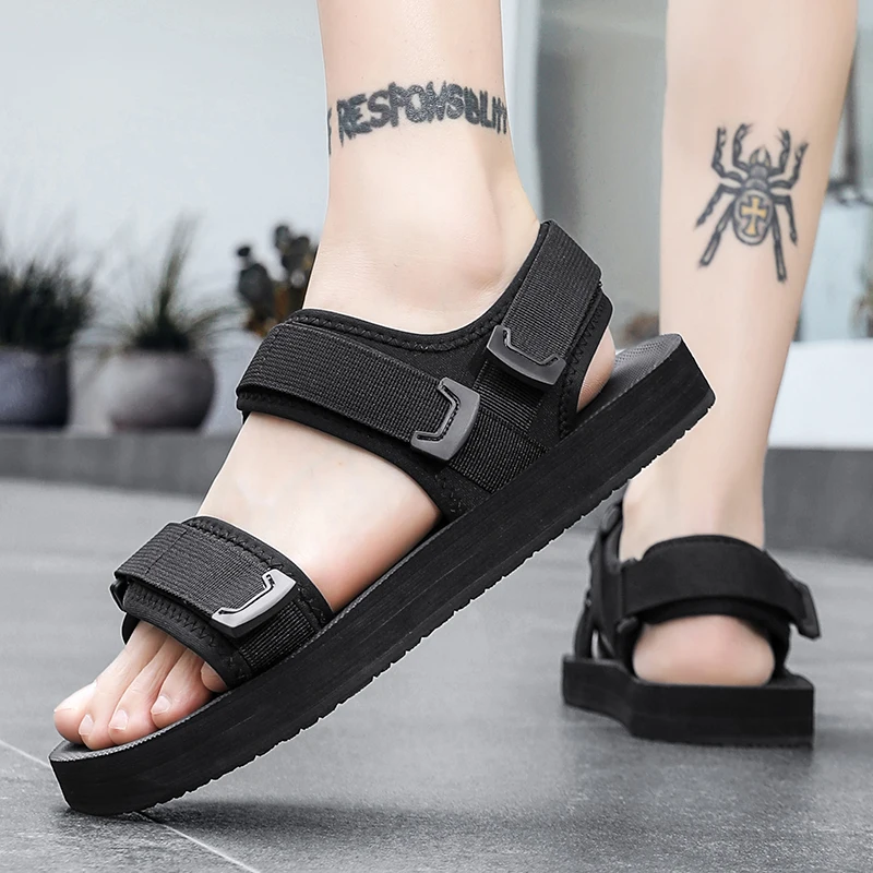 Men Sandals Outdoor Wadable Arch Support Yoga Shoes Gladiator Open Toe Summer Beach Slippers Flat Man Big Plus Size 39-50 Shoe