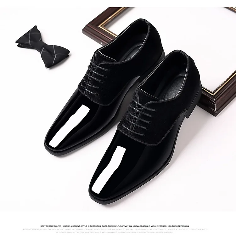 Men's formal wear new business leather shoes Men Casual Lace Up Formal Shoes Office Work Shoe for Male fashion Wedding Oxfords