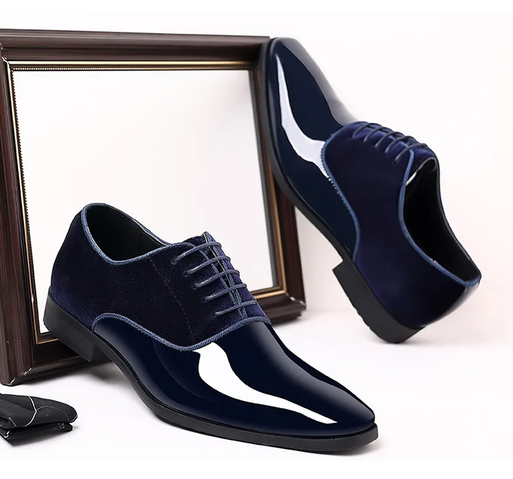 Men's formal wear new business leather shoes Men Casual Lace Up Formal Shoes Office Work Shoe for Male fashion Wedding Oxfords