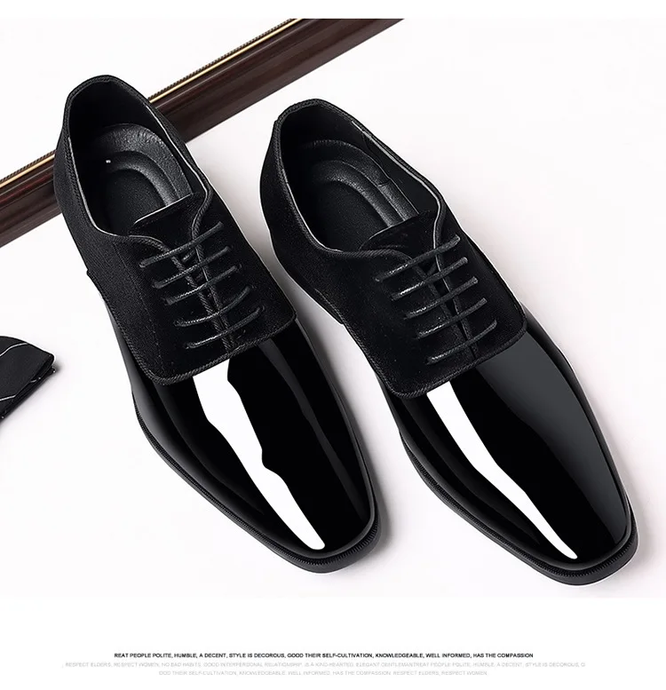 Men's formal wear new business leather shoes Men Casual Lace Up Formal Shoes Office Work Shoe for Male fashion Wedding Oxfords