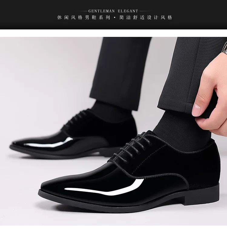 Men's formal wear new business leather shoes Men Casual Lace Up Formal Shoes Office Work Shoe for Male fashion Wedding Oxfords