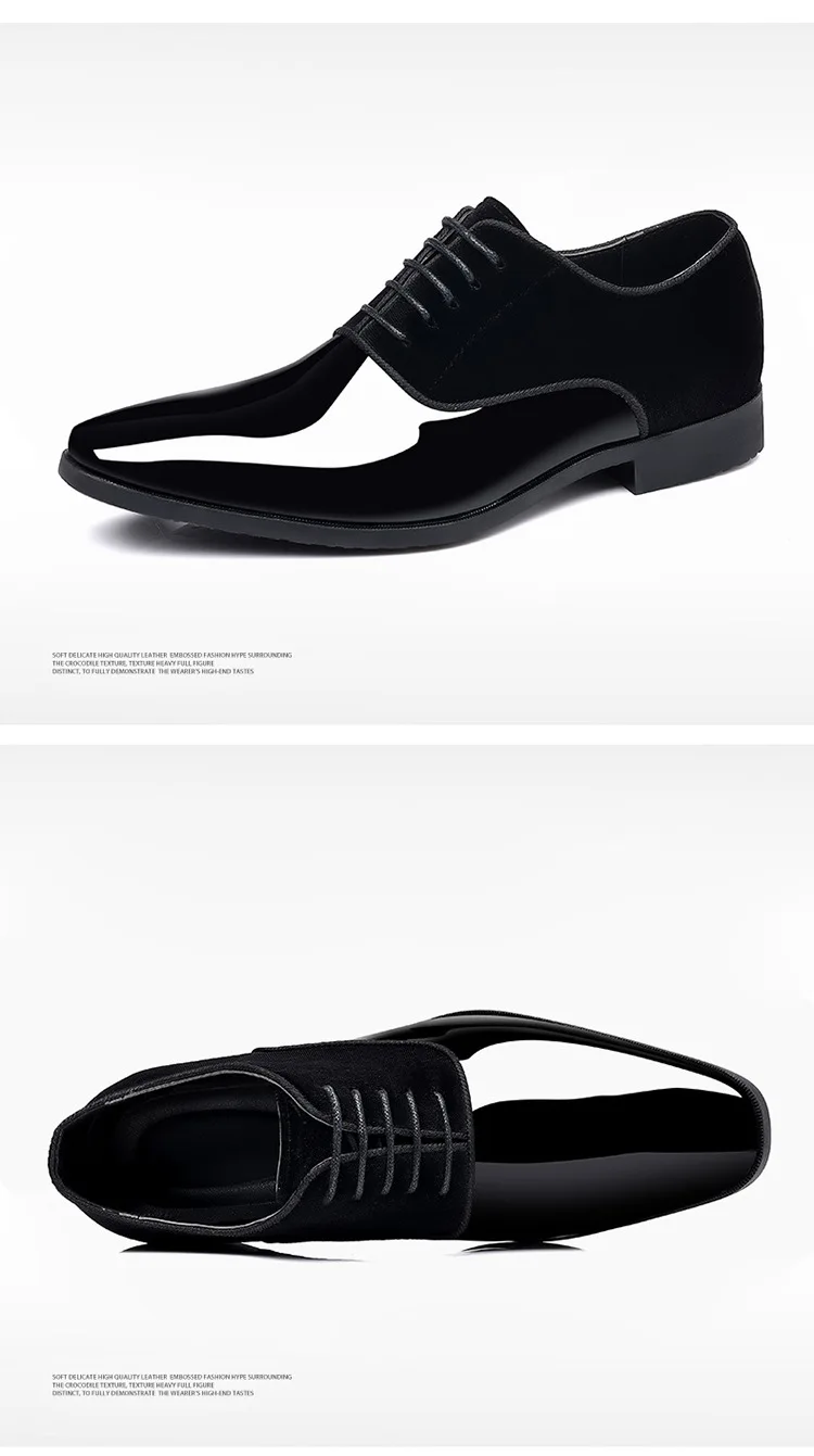 Men's formal wear new business leather shoes Men Casual Lace Up Formal Shoes Office Work Shoe for Male fashion Wedding Oxfords