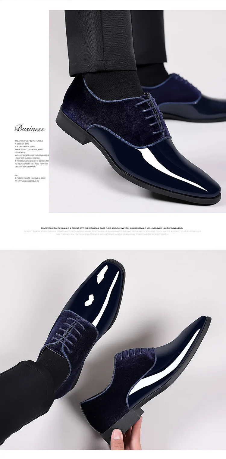Men's formal wear new business leather shoes Men Casual Lace Up Formal Shoes Office Work Shoe for Male fashion Wedding Oxfords