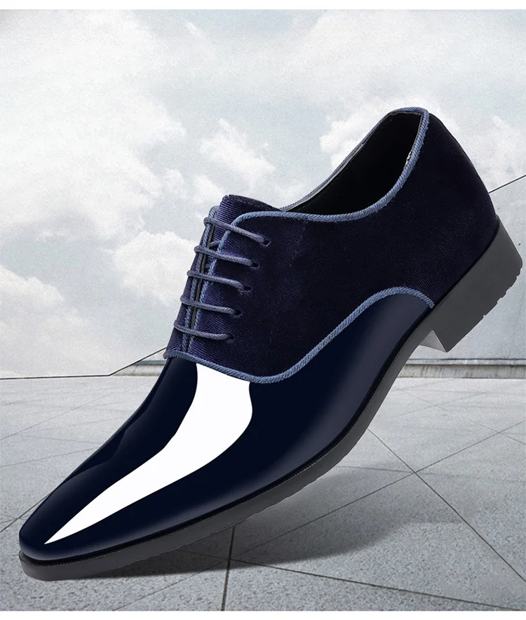 Men's formal wear new business leather shoes Men Casual Lace Up Formal Shoes Office Work Shoe for Male fashion Wedding Oxfords