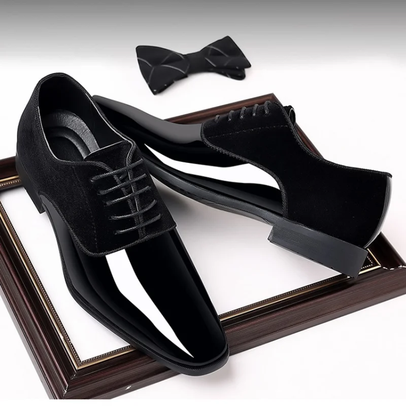 Men's formal wear new business leather shoes Men Casual Lace Up Formal Shoes Office Work Shoe for Male fashion Wedding Oxfords