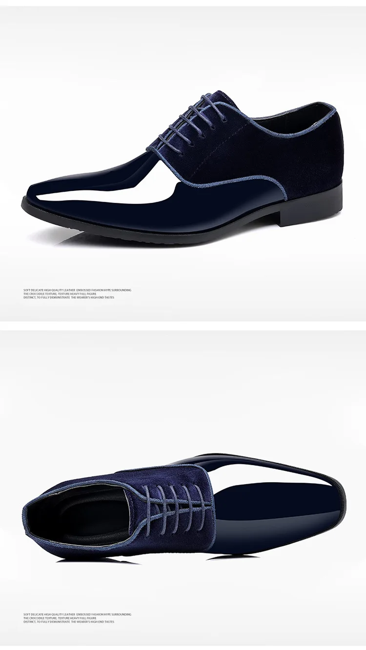 Men's formal wear new business leather shoes Men Casual Lace Up Formal Shoes Office Work Shoe for Male fashion Wedding Oxfords