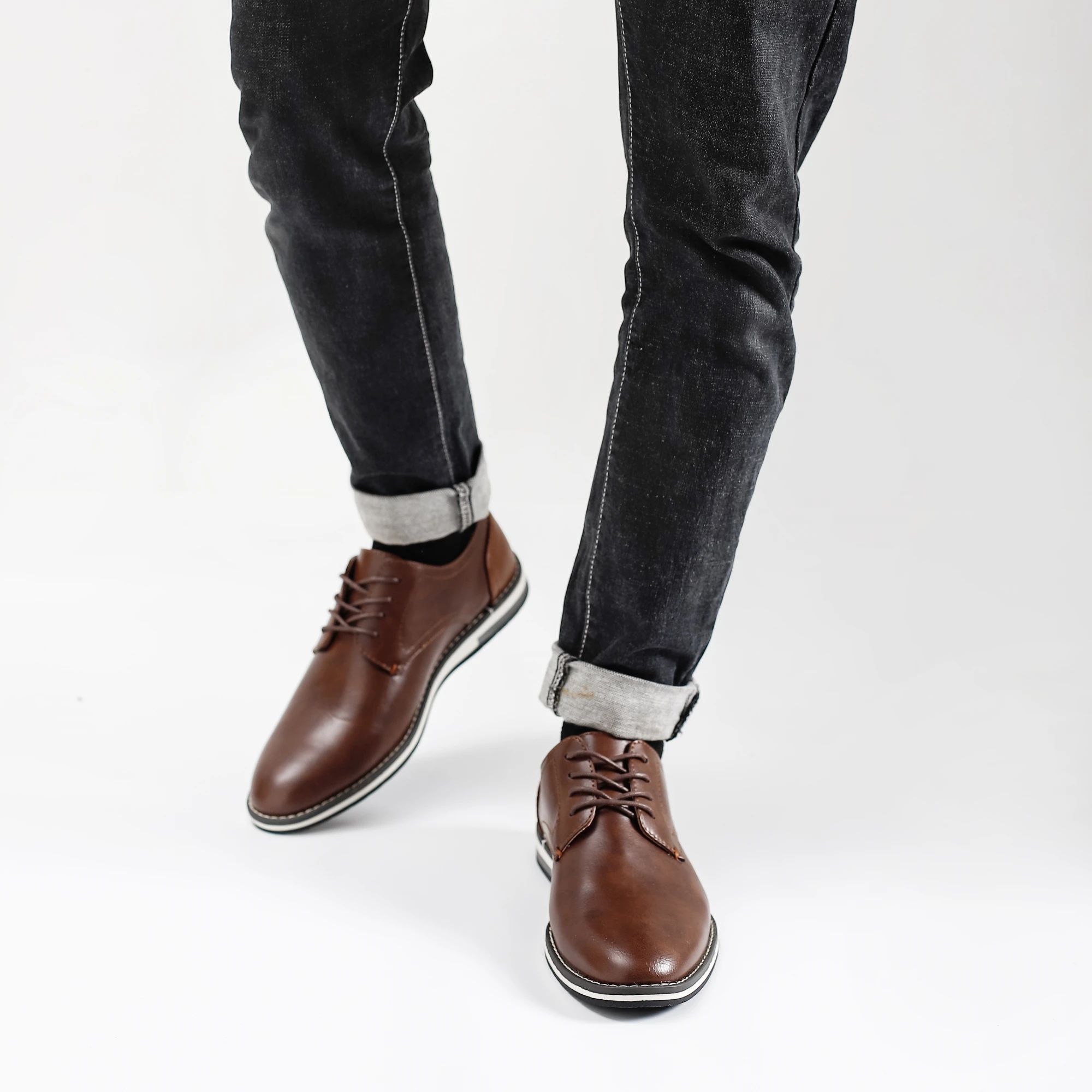 Leather loafer men fashion comfortable 2024 brand casual shoes men