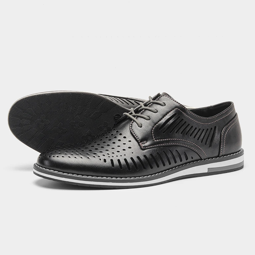 Leather loafer men fashion comfortable 2024 brand casual shoes men