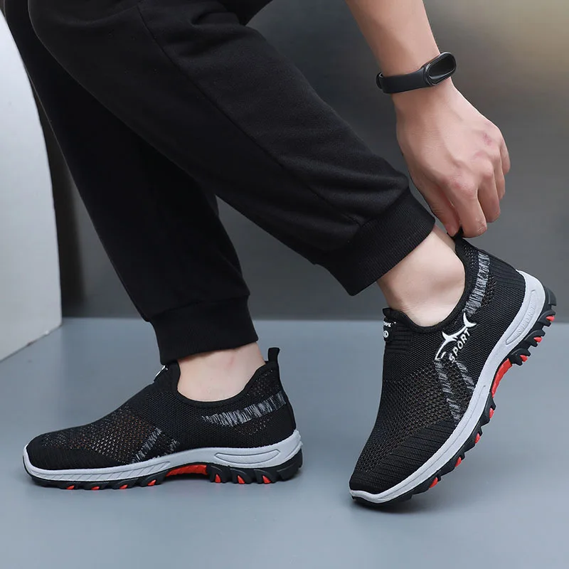 Men's Summer Mesh Shoes Breathable Lightweight Casual Sneakers Outdoor Walking Hiking Footwear 2026 New
