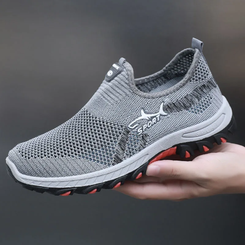 Men's Summer Mesh Shoes Breathable Lightweight Casual Sneakers Outdoor Walking Hiking Footwear 2026 New