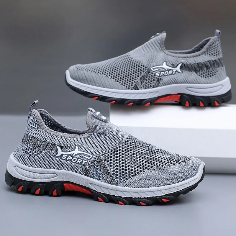 Men's Summer Mesh Shoes Breathable Lightweight Casual Sneakers Outdoor Walking Hiking Footwear 2026 New