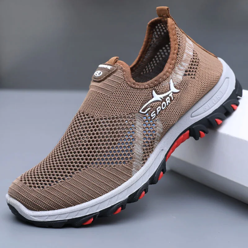 Men's Summer Mesh Shoes Breathable Lightweight Casual Sneakers Outdoor Walking Hiking Footwear 2026 New
