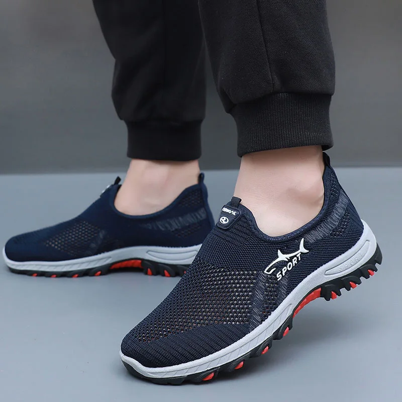 Men's Summer Mesh Shoes Breathable Lightweight Casual Sneakers Outdoor Walking Hiking Footwear 2026 New