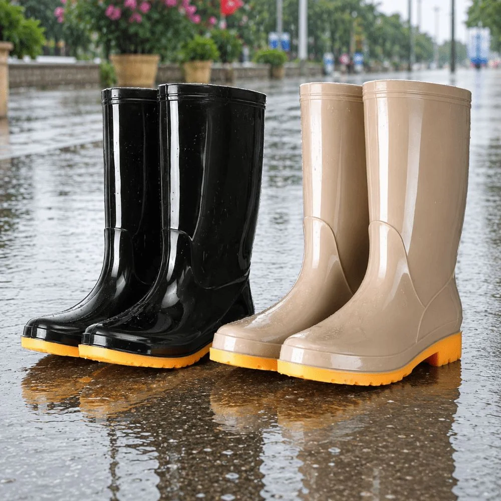 Non-slip Women's Long Rain Boots Waterproof High-Top Garden Rain Shoes Durable Lightweight Water Shoes For Outdoors,Kitchen,Work