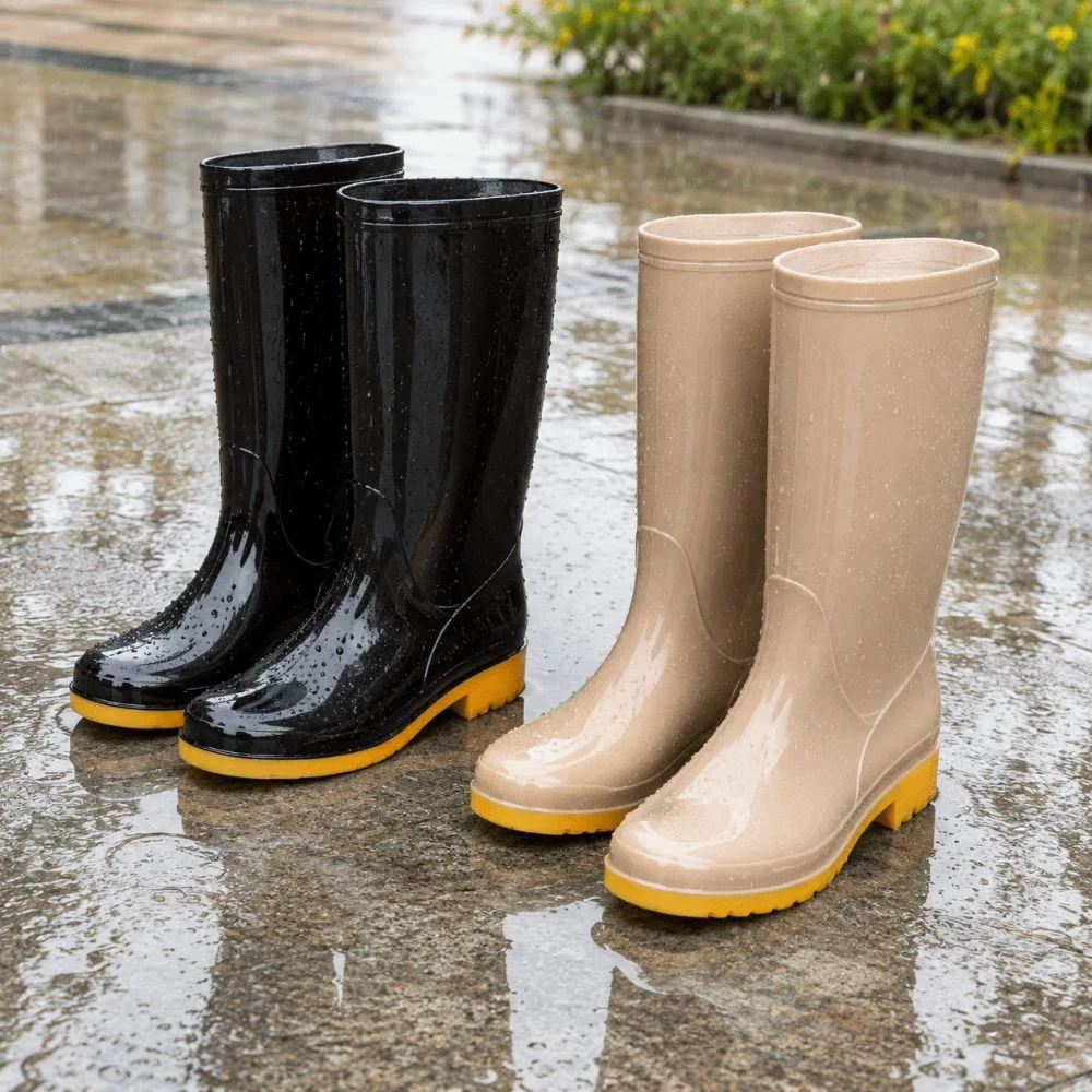 Non-slip Women's Long Rain Boots Waterproof High-Top Garden Rain Shoes Durable Lightweight Water Shoes For Outdoors,Kitchen,Work