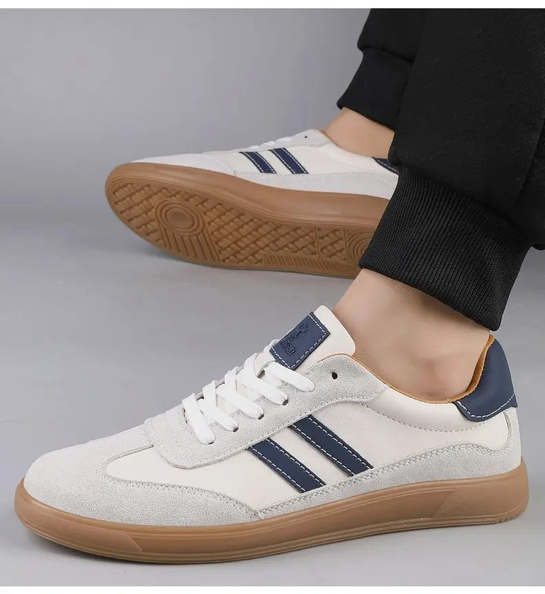High Quality Leather Sneakers Men Trainers Classic Casual Sports Shoes Man Flat Sneakers Outdoor Non-slip Men's Skateboard Shoes
