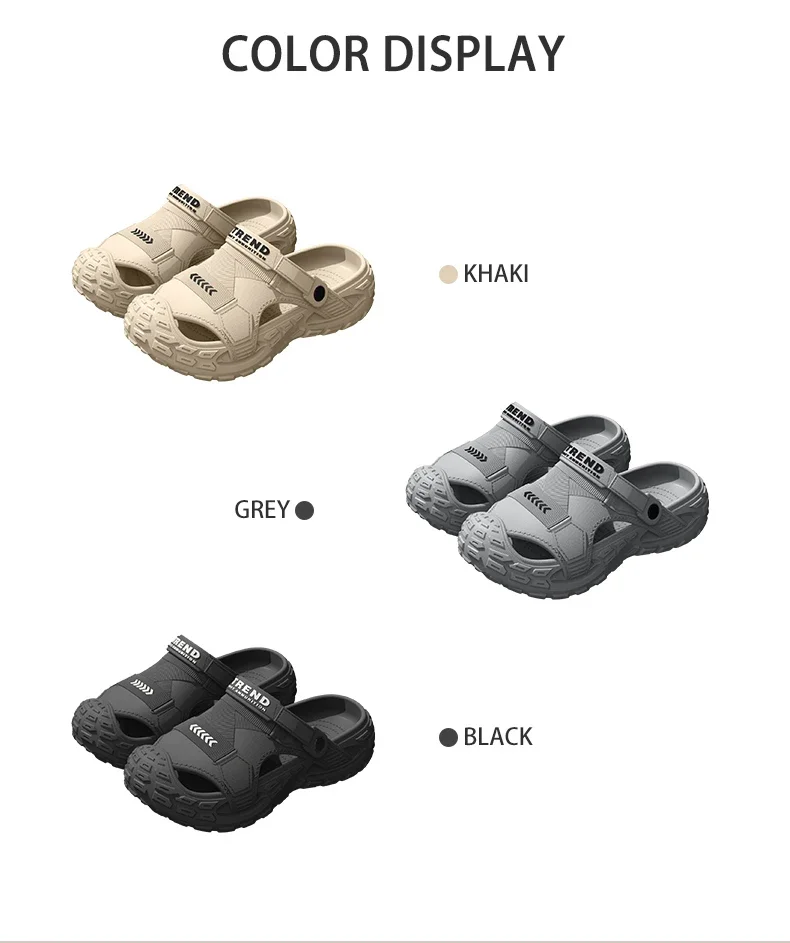 2026 Summer Hot Sale Men's EVA Sandals Summer Thick Soft Soled Outdoor Wear Beach Casual Sports Perforated Shoes Plus Size 48-49