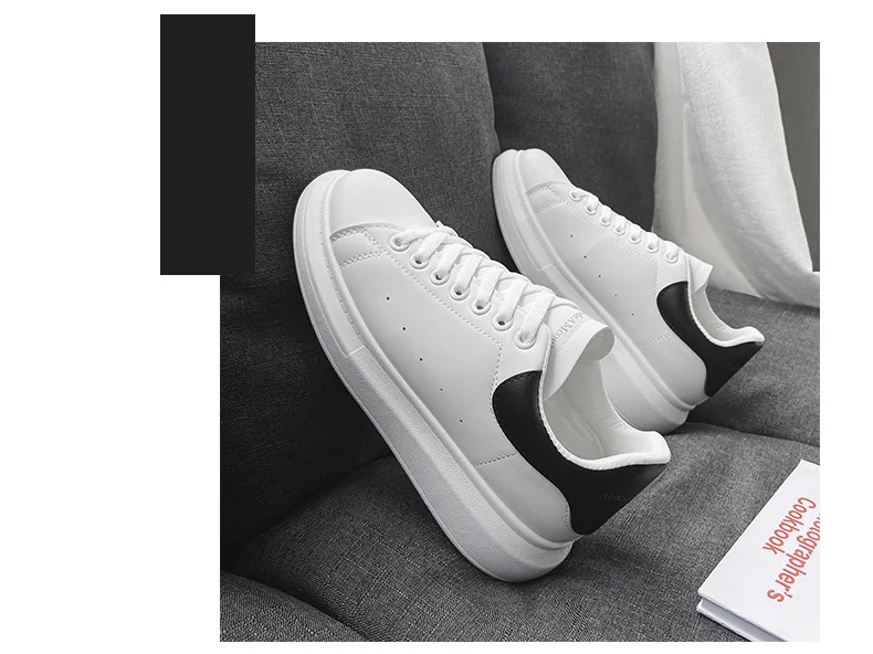 Men's breathable lightweight white shoes spring summer soft-sole comfort walking casual shoes fashion student sports baord shoes