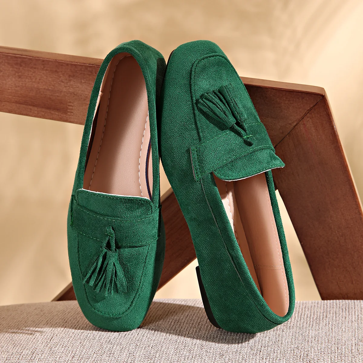 Woman's Flat Shoes Large Size Spring New Fashion Square Toe Comfortable Soft Ballet Flats Simple Versatile Casual Slip on Shoes