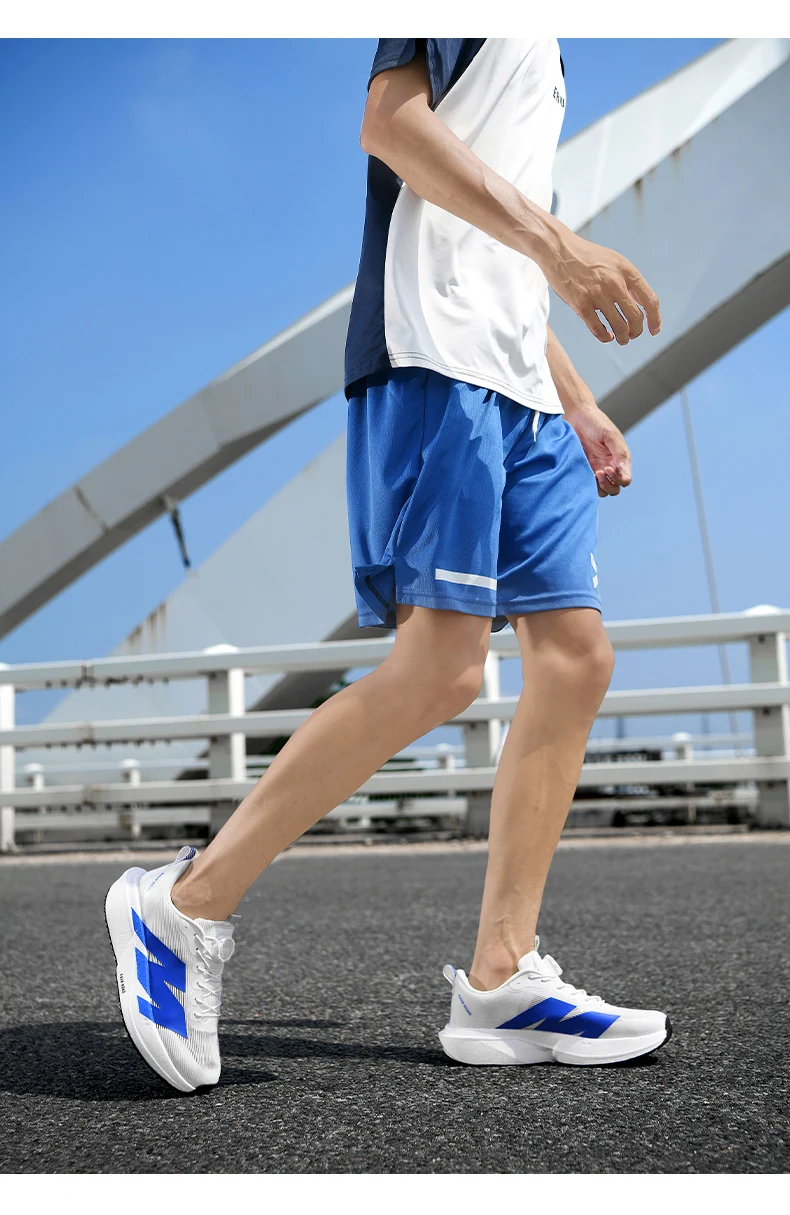 Men Cushioned Carbon Plate Running Footwear Breathable Mesh Marathon Sneakers Non-Slip Lightweight Athletic Shoes for Women Gym