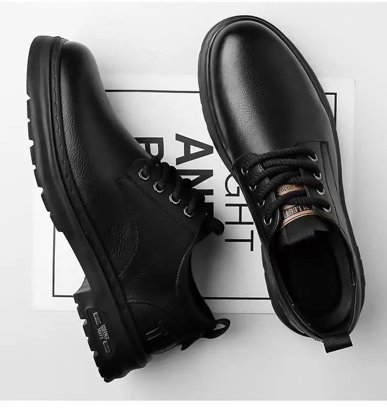 2026 Autumn Men Business Casual Soft Leather Shoes Comfortable Sole British Style Fashion Work Shoes