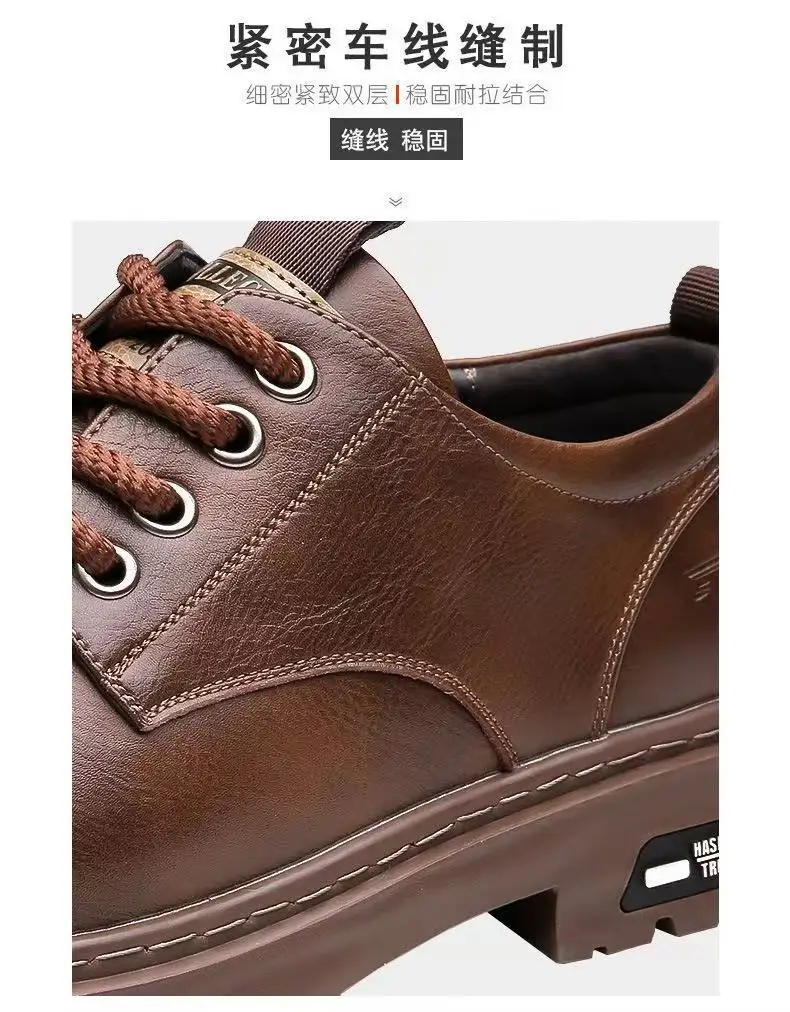 2026 Autumn Men Business Casual Soft Leather Shoes Comfortable Sole British Style Fashion Work Shoes