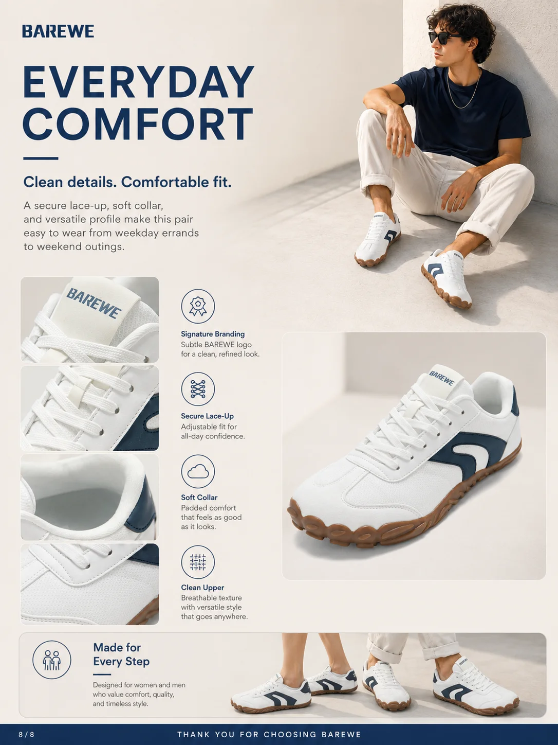 BAREWE Barefoot Shoes: Wide-Toe Walking Shoes for Men and Women, Comfortable Outdoor Sneakers, Lightweight Summer Sports Shoes,