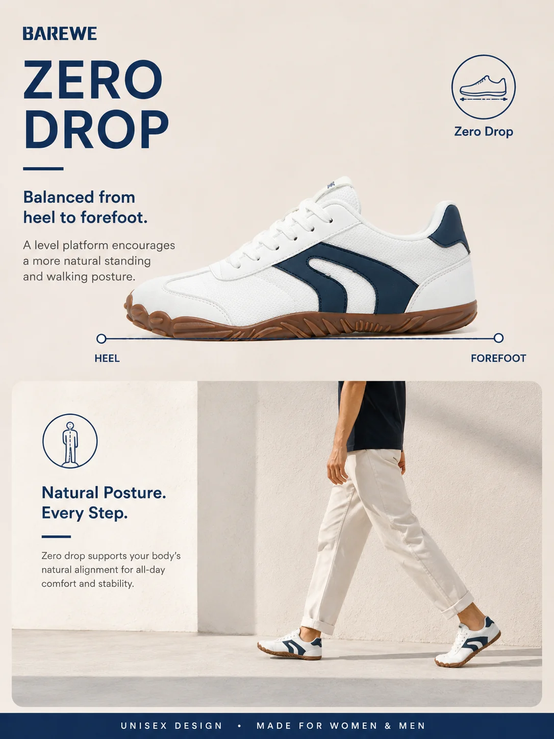 BAREWE Barefoot Shoes: Wide-Toe Walking Shoes for Men and Women, Comfortable Outdoor Sneakers, Lightweight Summer Sports Shoes,