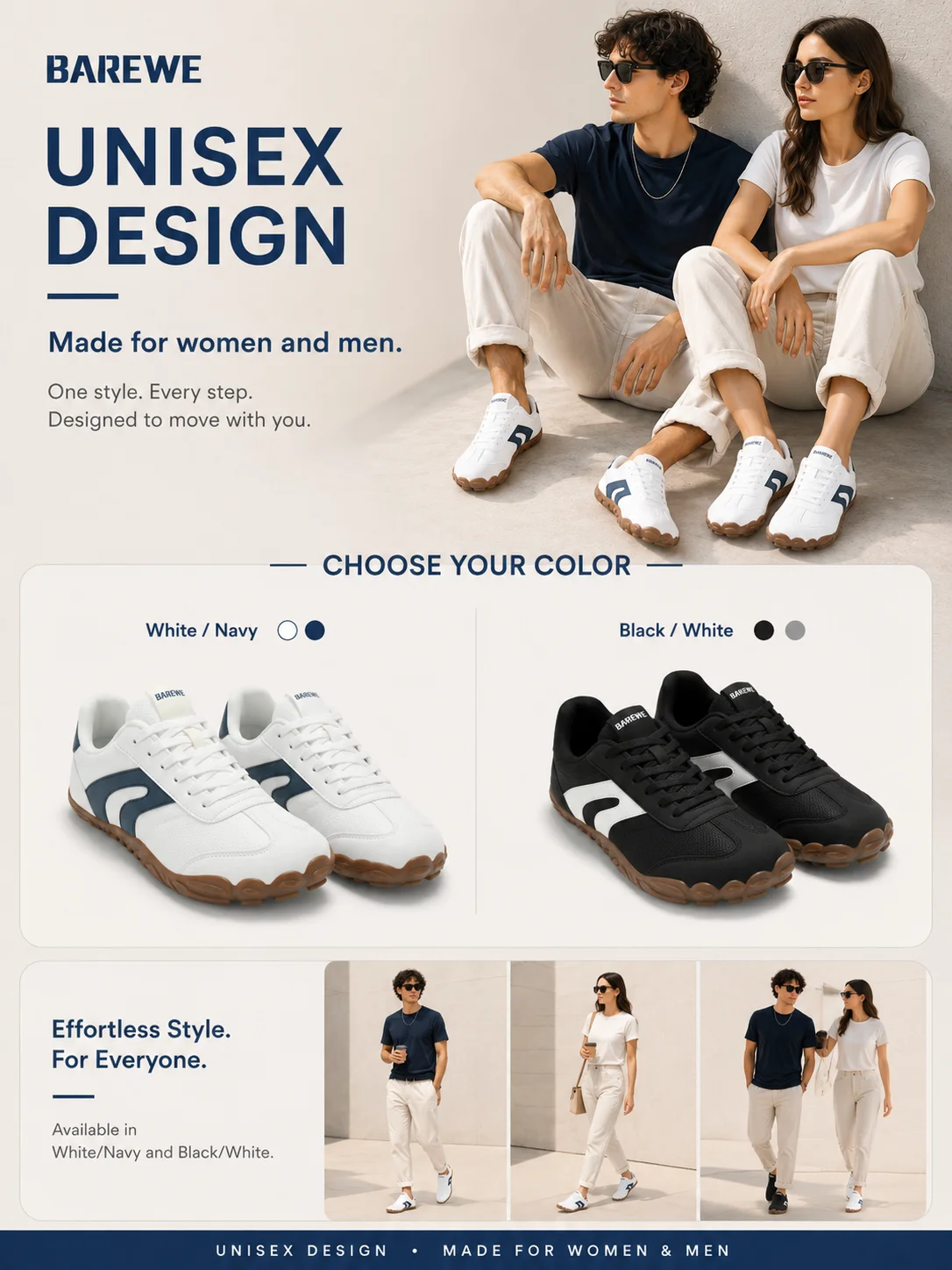 BAREWE Barefoot Shoes: Wide-Toe Walking Shoes for Men and Women, Comfortable Outdoor Sneakers, Lightweight Summer Sports Shoes,