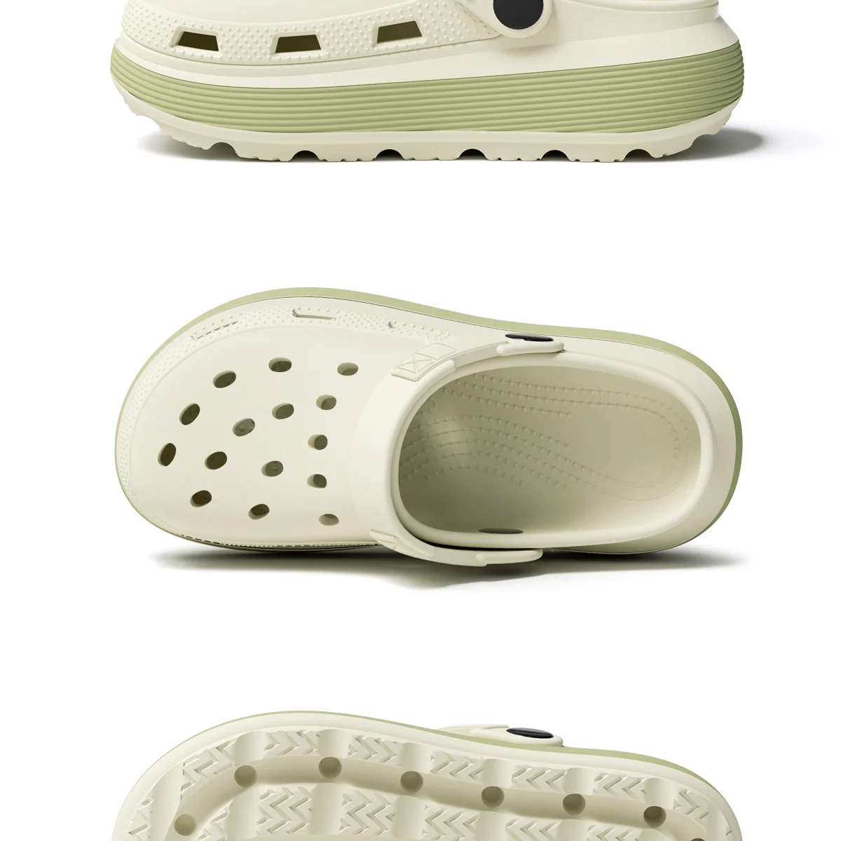 Women Black Platform Clogs Sandals - 2026 Summer Thick Sole Non-slip Garden Shoes - Breathable EVA Beach Slippers for Outdoor