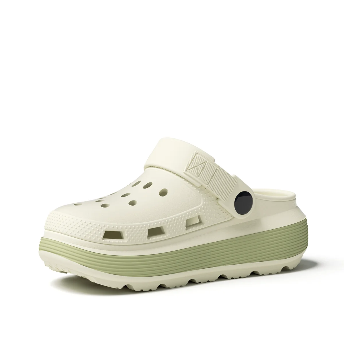 Women Black Platform Clogs Sandals - 2026 Summer Thick Sole Non-slip Garden Shoes - Breathable EVA Beach Slippers for Outdoor