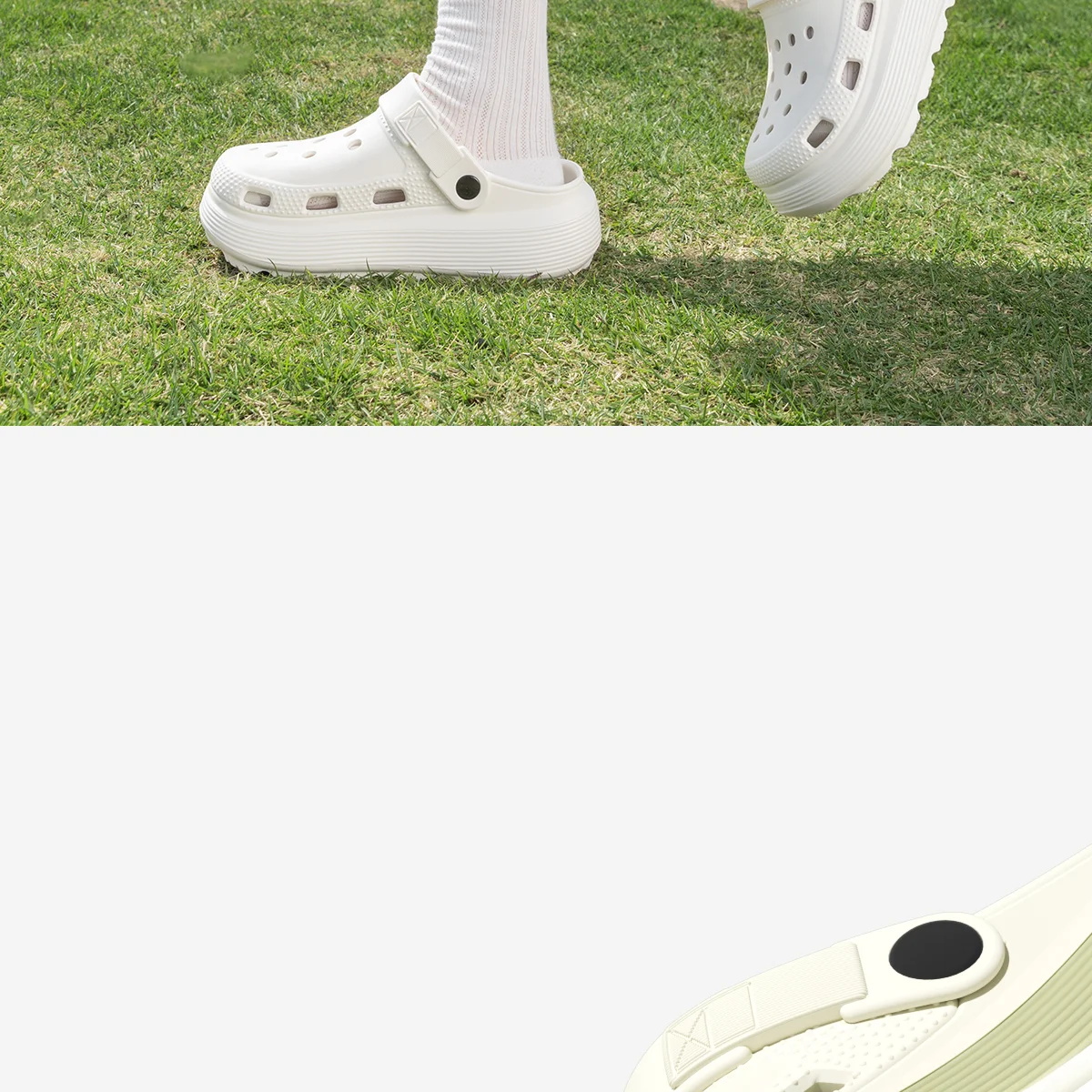 Women Black Platform Clogs Sandals - 2026 Summer Thick Sole Non-slip Garden Shoes - Breathable EVA Beach Slippers for Outdoor