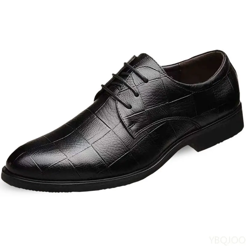 New Mens Business leather Shoes Soft soled comfortable formal shoe Casual versatile work footwear Fashion light Male shoes Homme