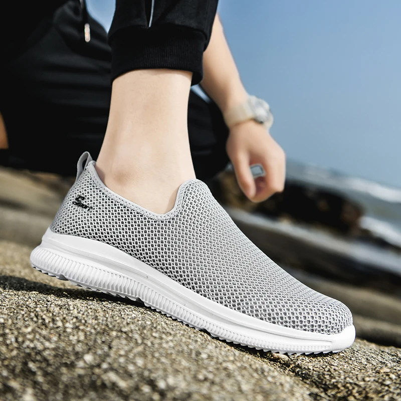 MAEDEF Sneakers Men Summer Casual Shoe Men Mesh Breathable Outdoor Non Slip Sports Shoes Slip on Loafers for Men Pius Size 35-46