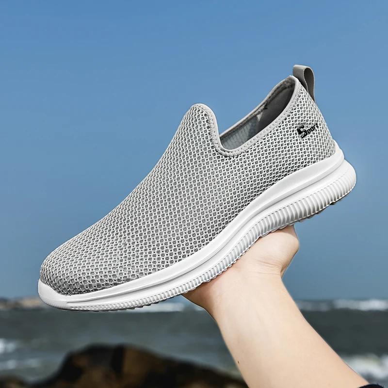 MAEDEF Sneakers Men Summer Casual Shoe Men Mesh Breathable Outdoor Non Slip Sports Shoes Slip on Loafers for Men Pius Size 35-46
