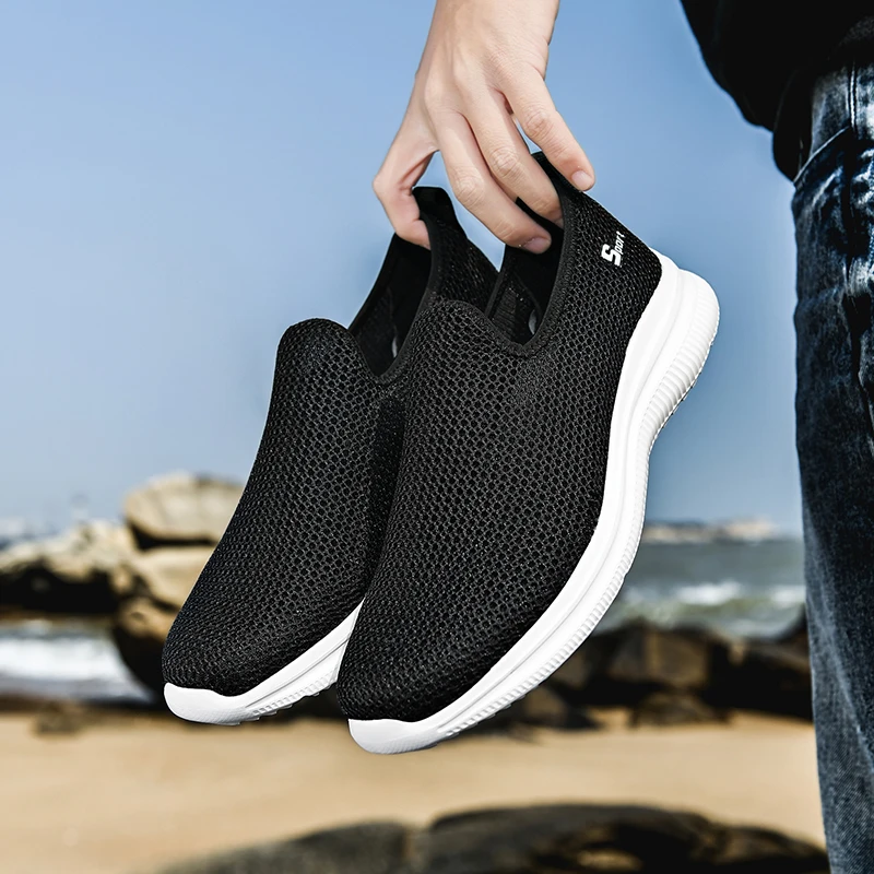 MAEDEF Sneakers Men Summer Casual Shoe Men Mesh Breathable Outdoor Non Slip Sports Shoes Slip on Loafers for Men Pius Size 35-46