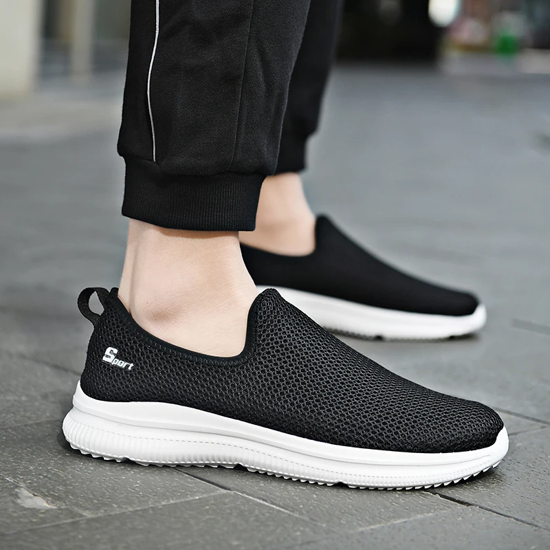 MAEDEF Sneakers Men Summer Casual Shoe Men Mesh Breathable Outdoor Non Slip Sports Shoes Slip on Loafers for Men Pius Size 35-46