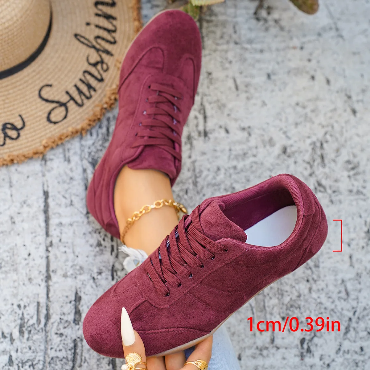 Women's Casual Flat-soled Non-slip Wear-resistant Sport Shoes Spring Autumn Round-toe Soft and Comfortable Women Single Shoes