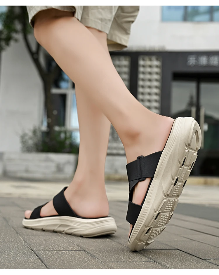 Summer New Men's Sandals Outdoor Fashion, Comfortable Thick Soled Casual Shoes Large Size Lightweight Non Slip Walking Slippers