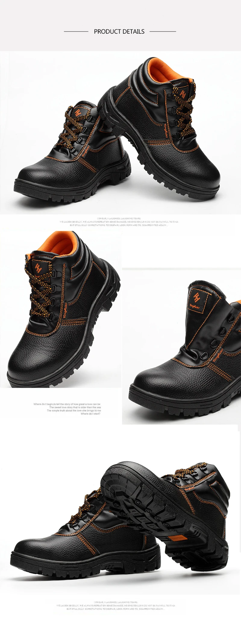 Steel Toe Safety Shoes for Men Work Sneakers Puncture Proof Work Life Waterproof Shoes Construction Safety Boots Protective Boot