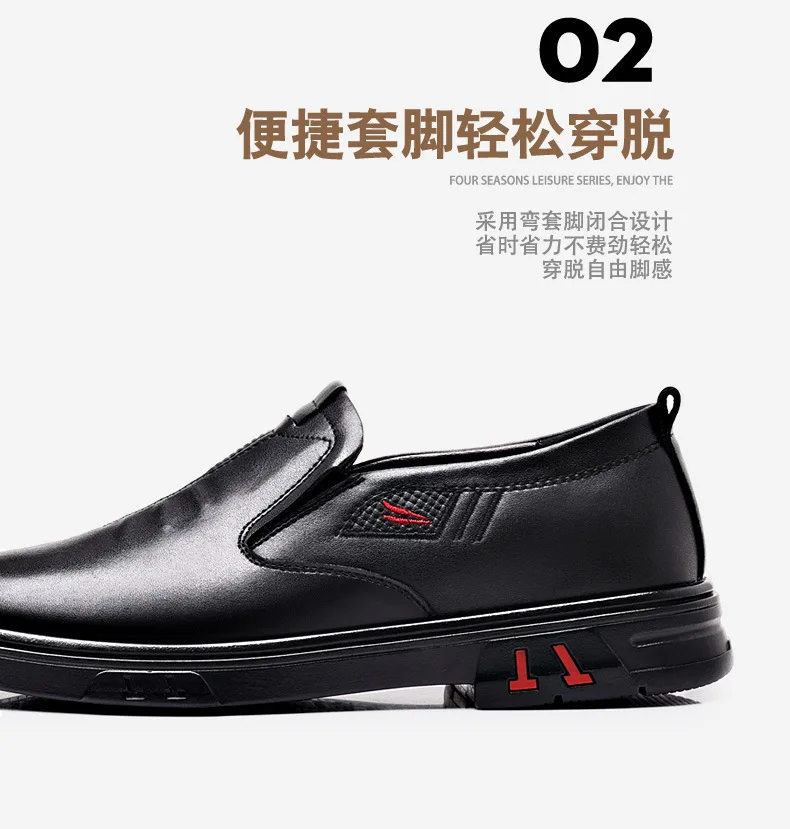 Men's Cow Leather Shoes Genuine Leather Handmade Business shoes Round Toe Casual Loafers Comfortable Man footwear Zapatos Homme
