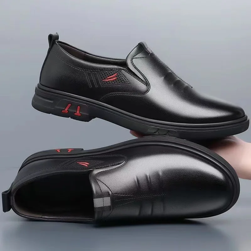 Men's Cow Leather Shoes Genuine Leather Handmade Business shoes Round Toe Casual Loafers Comfortable Man footwear Zapatos Homme