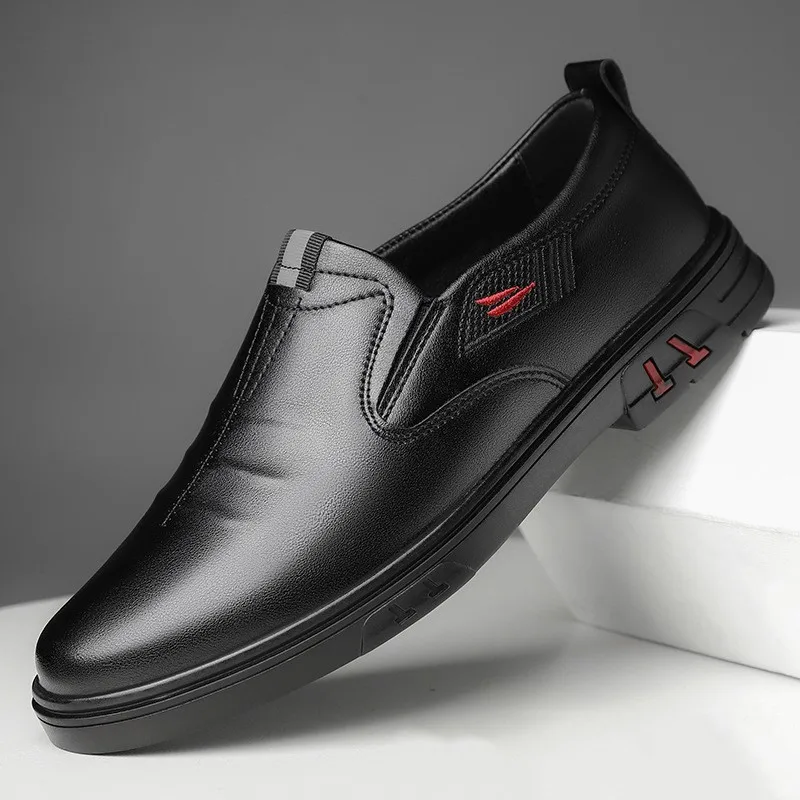 Men's Cow Leather Shoes Genuine Leather Handmade Business shoes Round Toe Casual Loafers Comfortable Man footwear Zapatos Homme