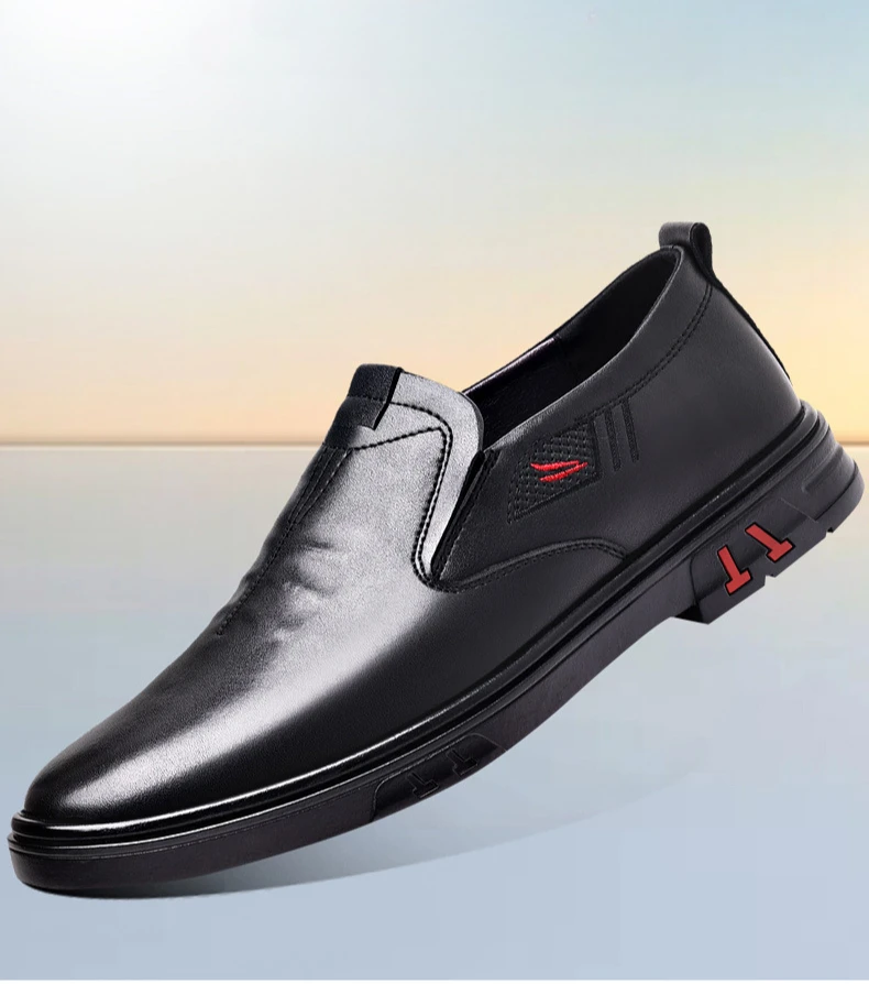 Men's Cow Leather Shoes Genuine Leather Handmade Business shoes Round Toe Casual Loafers Comfortable Man footwear Zapatos Homme