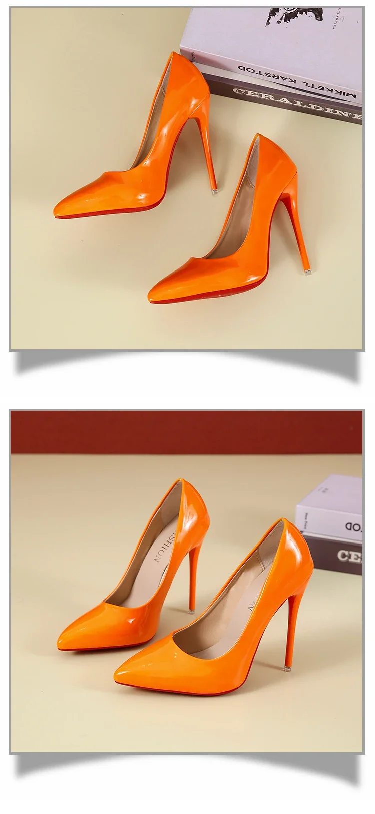 2024 Women Shoes Red High Heels Sexy Pointed Toe 12cm Pumps Wedding Dress Shoes Nude Black Color Red Rubber Bottom High Heels